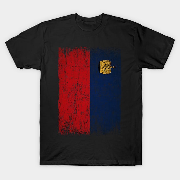 Liechtenstein Flag Women Men Children Liechtenstein Retro Vintage T-Shirt by Henry jonh